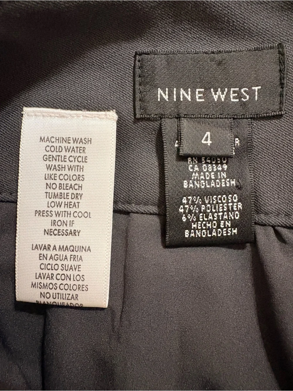 Nine West Charcoal Gray Mini Skirt